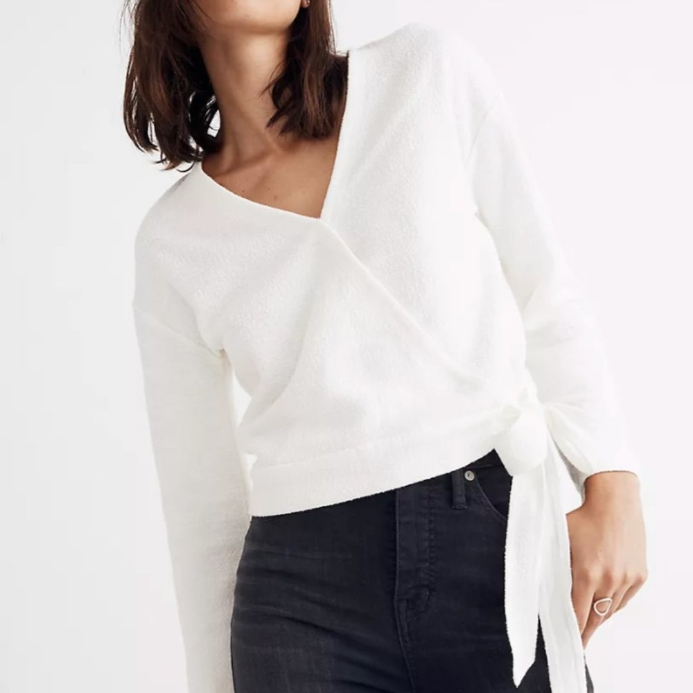 Madewell Texture & Thread Wrap Top